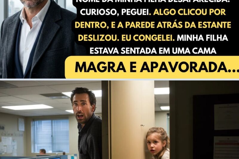 Fui surpreender minha esposa no trabalho e encontrei minha filha desaparecida atrás de uma parede.