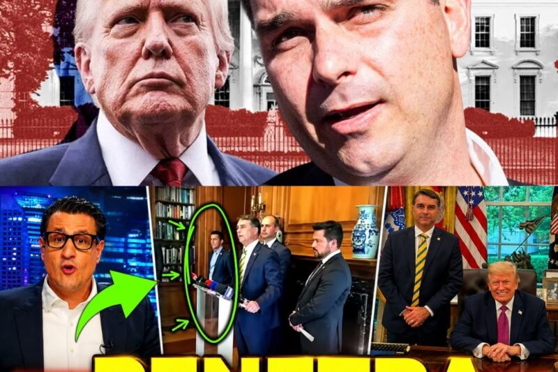 Penetra Misterioso é Flagrado no Encontro Secreto de Flávio Bolsonaro com Trump na Casa Branca