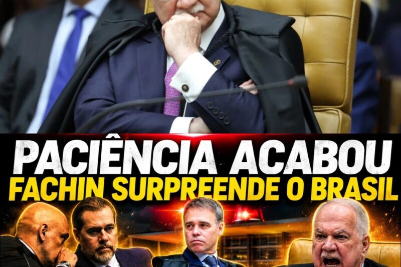 PACIÊNCIA DE FACHIN ESTOURA: DECISÃO INÉDITA DO PRESIDENTE DO STF GERA TERREMOTO NO SUPREMO E DEIXA MINISTROS EM ESTADO DE CHOQUE!