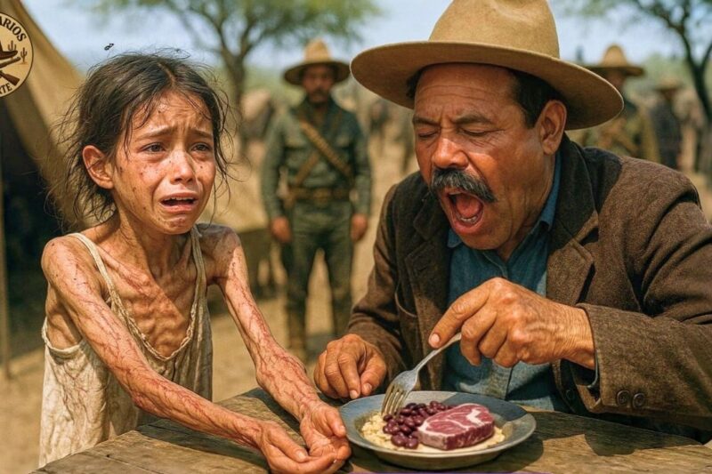 POSSO COMER SUAS SOBRAS? – disse a menina, MAS Pancho Villa viu as MARCAS em seus BRAÇOS e…