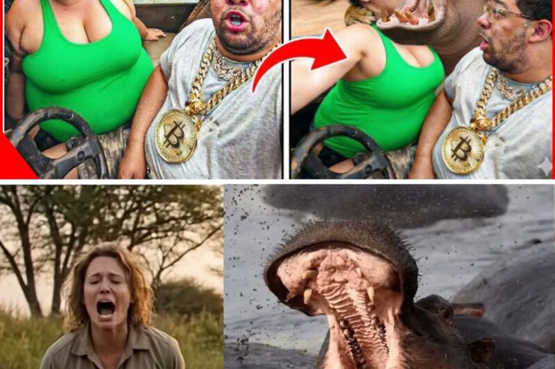 Um casal em lua de mel na África d3v0r@d0 por um hipopótamo durante um safári “dos sonhos”…