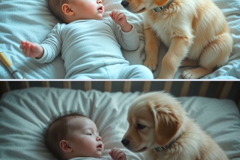 Bebê paralisado de seis meses adormece – o que esse cachorrinho fez em seguida é inacreditável!