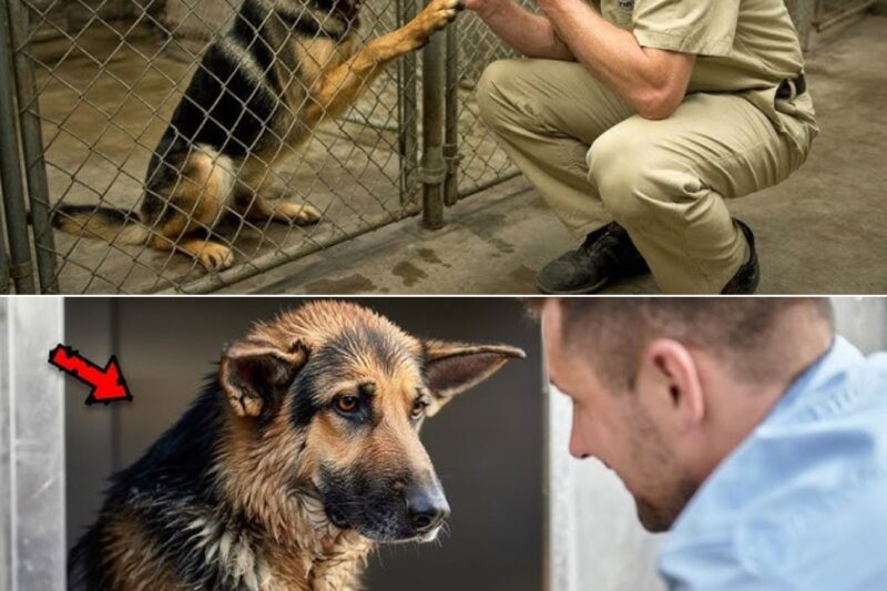 Um filhote de pastor alemão cai em prantos no abrigo de animais ao reconhecer o homem – o que acontece a seguir é tão inimaginável que tira o fôlego!