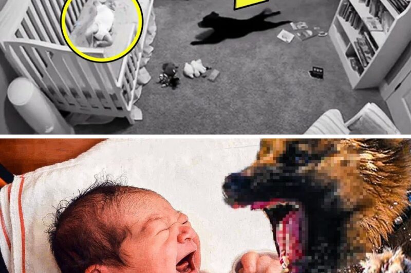 Pai instala câmera após cachorro se recusar a sair do quarto do bebê – fica pálido como um fantasma ao ver as imagens!