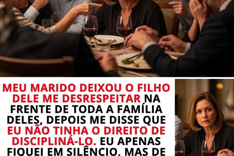 Meu marido deixou que o filho dele me desrespeitasse diante da família deles… E disse que eu não…