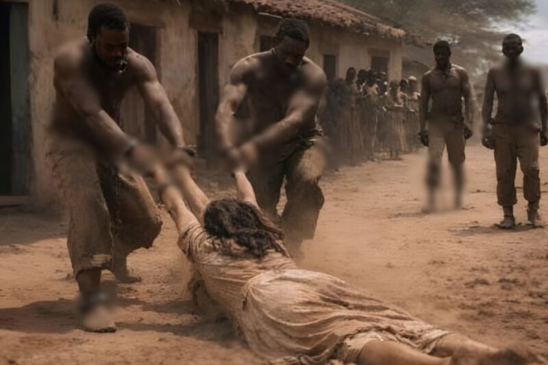 Os escravos mataram e arrastaram a senhora pelas senzalas sem qualquer piedade… Era o preço pago pela morte das crianças.