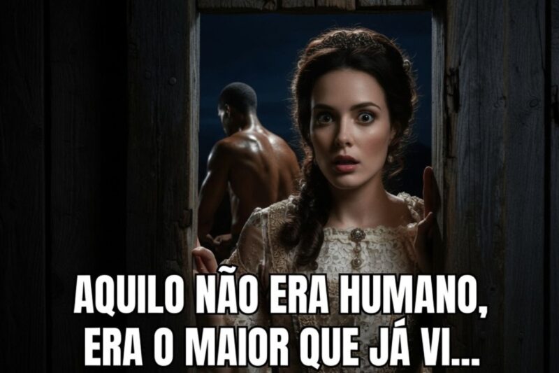 Sinhá ouviu os boatos sobre o escravo e decidiu conferir pessoalmente