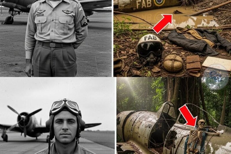 Caça brasileiro some em 1945, 68 anos depois avião é achado preso em copa de árvore no Pará.._