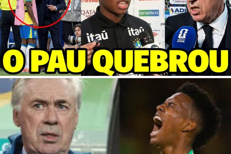 “COVARDE DO CARAMBA..” O MOTIVO ABSURDO DA CENA POLÊMICA ENTRE ENDRICK E ANCELOTTI NA SELEÇÃO