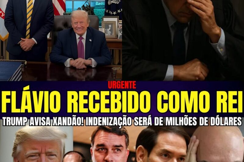 Flávio Bolsonaro Conquista o Salão Oval com Trump e Xandão Leva Alerta Bombástico: Indenização de Milhões de Dólares Pode Abalar o STF!