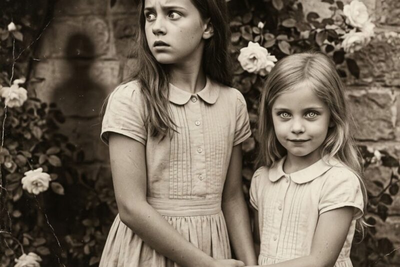 Esta fotografia de 1895, que mostra uma menina de mãos dadas com a irmã, parecia perfeitamente normal — até que uma restauração revelou algo inesperado.