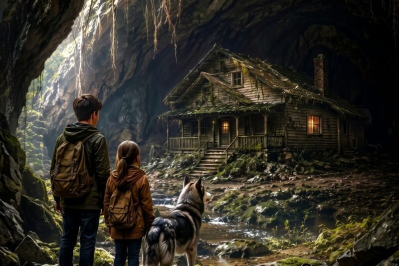 Eles Não Tinham Mais Para Onde Ir… Até Descobrirem uma Casa Secreta Escondida Dentro de uma Caverna Gigante!